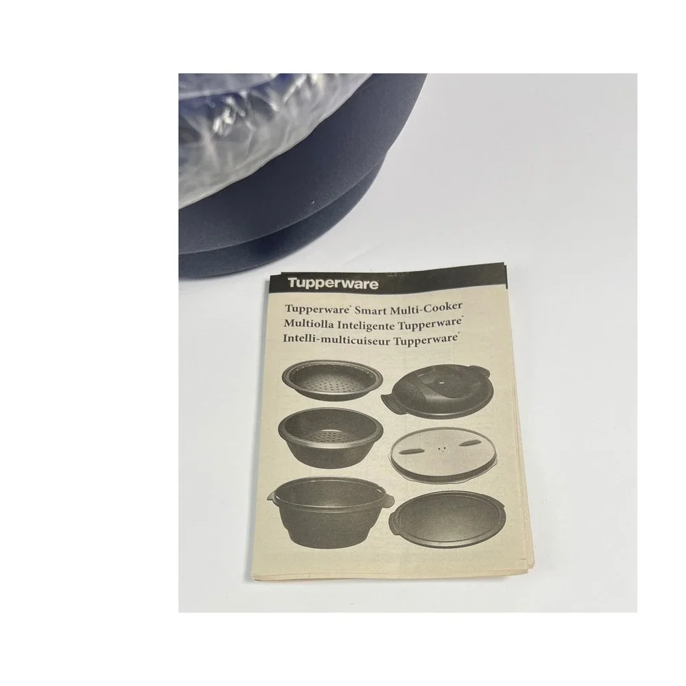 Tupperware Smart Multi-Cooker Microwave Steamer Cooker Cobalt‎ Blue New Open Box